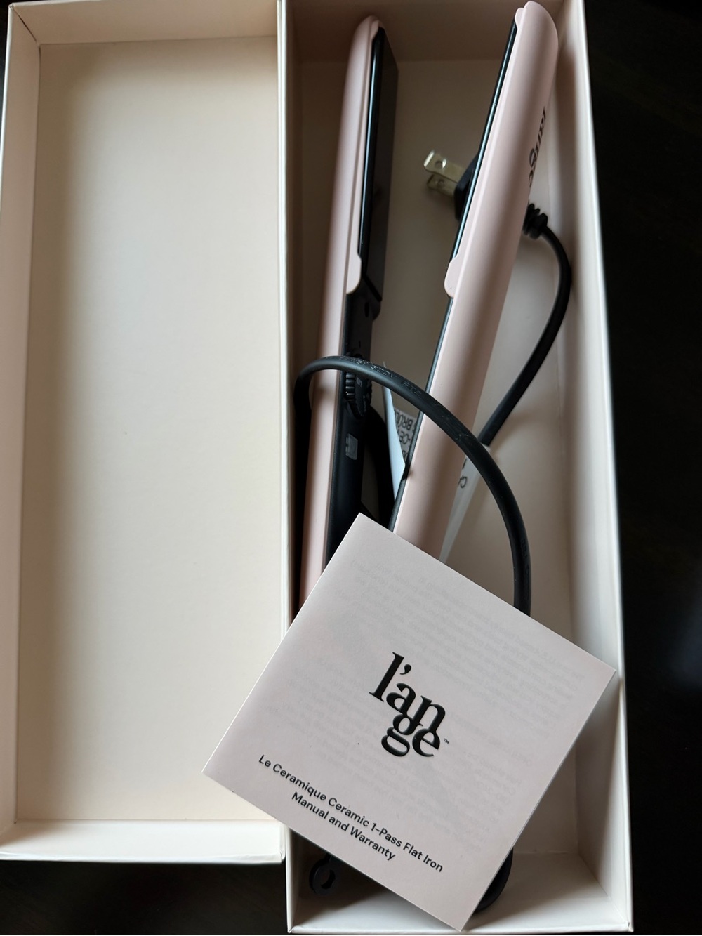 Lange Pink Ceramic Flat Iron Hair Straightener - Picture 2 of 2